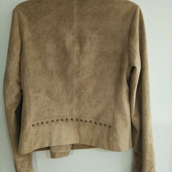 Miss Me Studded Faux Suede Moto Jacket - Picture 6 of 8